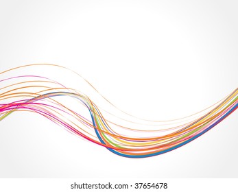 abstract rainbow wave line background ,vector illustration