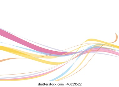 abstract rainbow wave line with sample text background