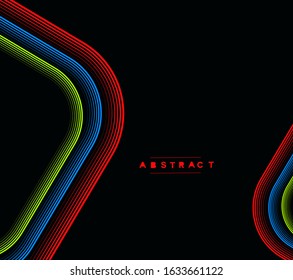 Abstract rainbow wave line with space of your text, vector illustration