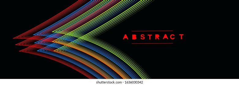 Abstract rainbow wave line with space of your text, vector illustration