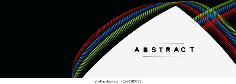 Abstract rainbow wave line with space of your text, vector illustration