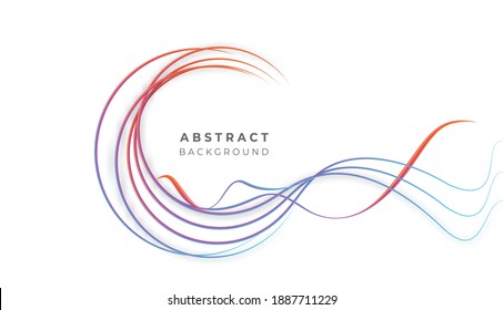 Abstract rainbow wave line with space of your text, vector illustration.