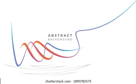 Abstract rainbow wave line with space of your text, vector illustration.