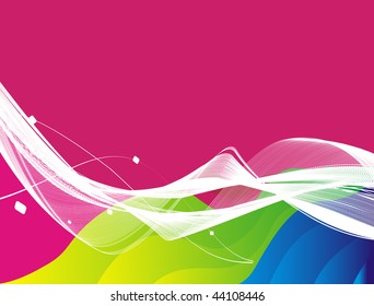  abstract rainbow wave line with space of your text, vector illustration