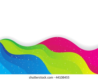 abstract rainbow wave line with space of your text, vector illustration
