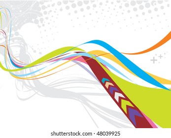 abstract rainbow wave line with space of your text, vector illustration