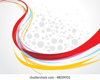 abstract rainbow wave line with space of your text, vector illustration