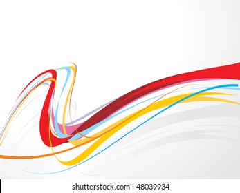 abstract rainbow wave line with space of your text, vector illustration