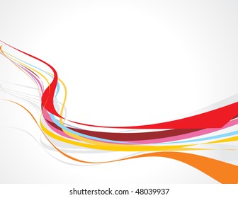 abstract rainbow wave line with space of your text, vector illustration