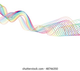 abstract rainbow wave line with space of your text, vector illustration