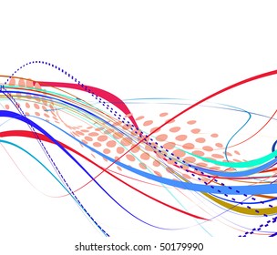 abstract rainbow wave line with space of your text, vector illustration