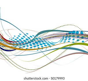 abstract rainbow wave line with space of your text, vector illustration