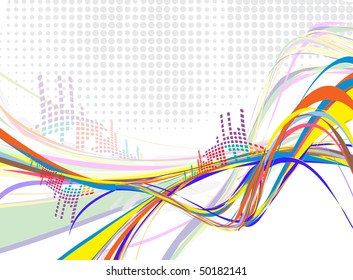 abstract rainbow wave line with space of your text, vector illustration