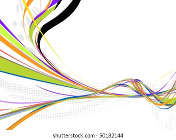abstract rainbow wave line with space of your text, vector illustration