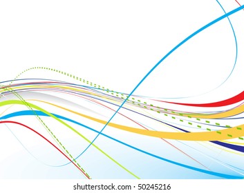 abstract rainbow wave line with space of your text, vector illustration