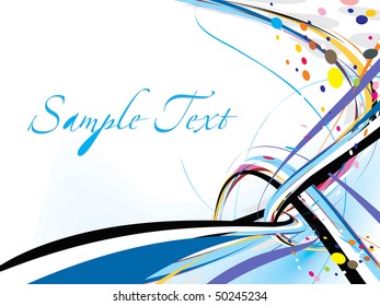 abstract rainbow wave line with space of your text, vector illustration