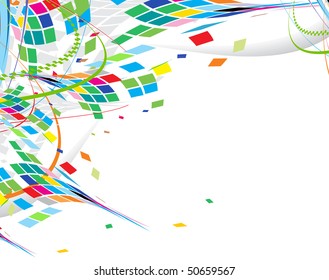 abstract rainbow wave line with space of your text, vector illustration