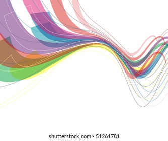 abstract rainbow wave line with space of your text, vector illustration