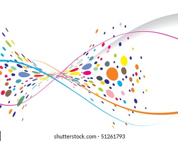 abstract rainbow wave line with space of your text, vector illustration