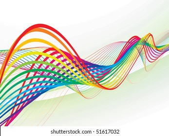 abstract rainbow wave line with space of your text, vector illustration