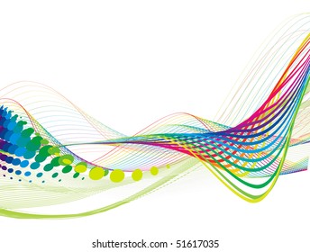 abstract rainbow wave line with space of your text, vector illustration
