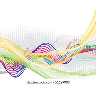 abstract rainbow wave line with space of your text, vector illustration