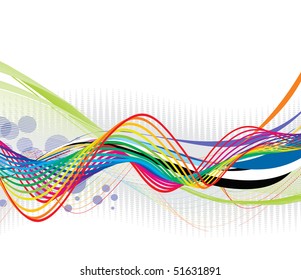 abstract rainbow wave line with space of your text, vector illustration