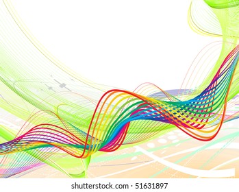 abstract rainbow wave line with space of your text, vector illustration