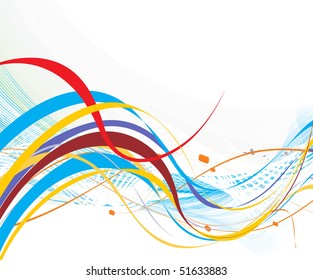 abstract rainbow wave line with space of your text, vector illustration