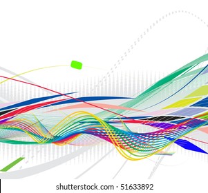 abstract rainbow wave line with space of your text, vector illustration