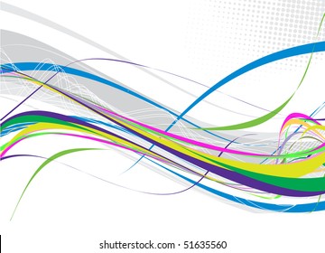 abstract rainbow wave line with space of your text, vector illustration