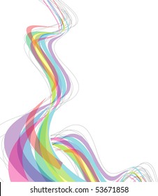 abstract rainbow wave line with space of your text, vector illustration