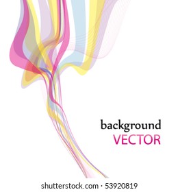 abstract rainbow wave line with space of your text, vector illustration