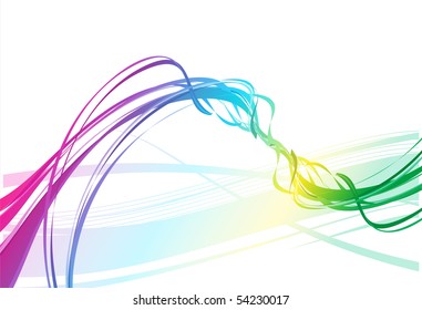 abstract rainbow wave line with space of your text, vector illustration