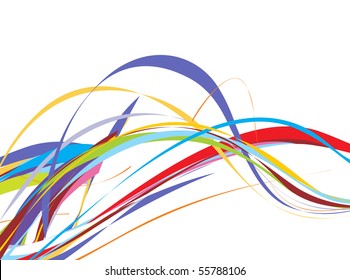 abstract rainbow wave line with space of your text, vector illustration
