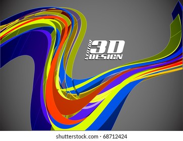 abstract rainbow wave line with space of your text, vector illustration