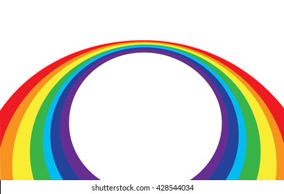 abstract rainbow wave on a white background