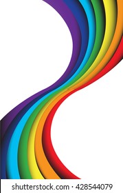 abstract rainbow wave on a white background