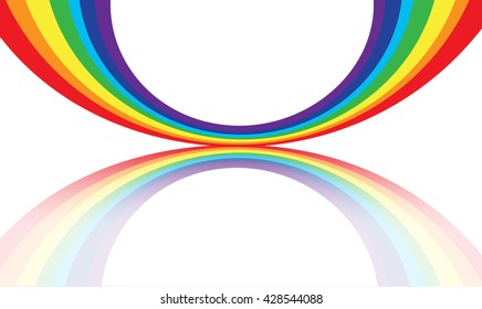abstract rainbow wave on a white background
