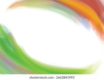 Patrón Abstractas de la onda del arco iris con las líneas coloridas y la Ilustración vectorial ligera del efecto, remolinos coloridos Abstractas de la pincelada con la textura del semitono,   