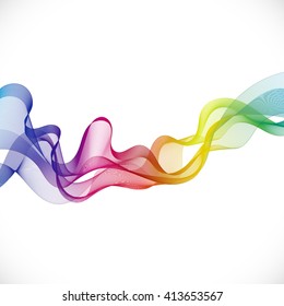 abstract rainbow waved lines background, Vector illustration 