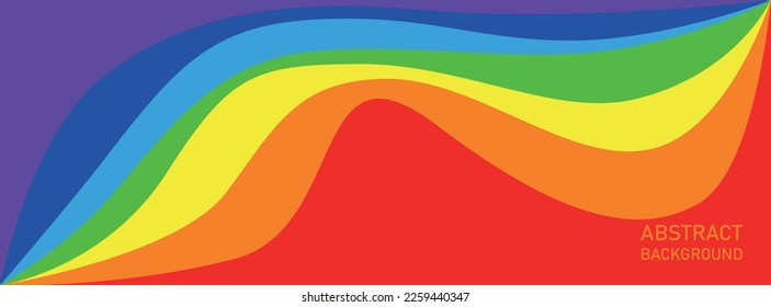 Abstrakte Regenbogen-Wellen Farben Streifen Hintergrund, Vektorgrafik eps10. LGBT-Konzept