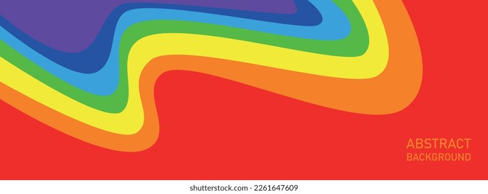 Abstract rainbow waves colors stripes background, Vector illustration eps10. LGBT concept