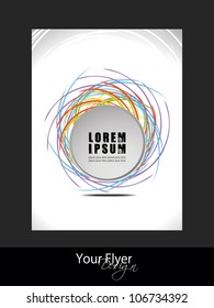 abstract rainbow waves with curves of your text, vector illustration, EPS 10