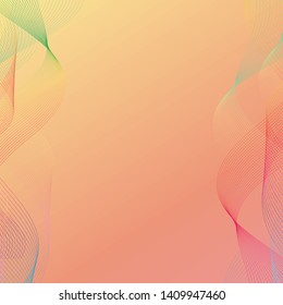 Abstract rainbow wavy background - vector