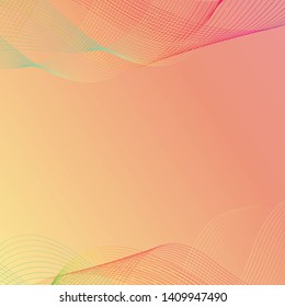 Abstract rainbow wavy background - vector