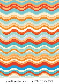 Resumen Ilustración de vectores de fondo multicolor con onda arco iris