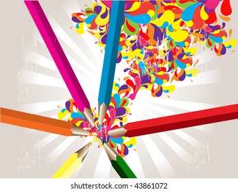 abstract rainbows on a white background.