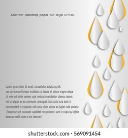 Abstract Raindrop paper cut EPS10