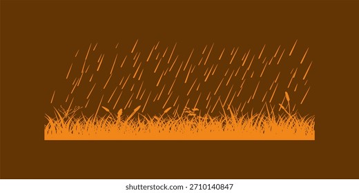 Lluvia Abstractas sobre el campo herboso